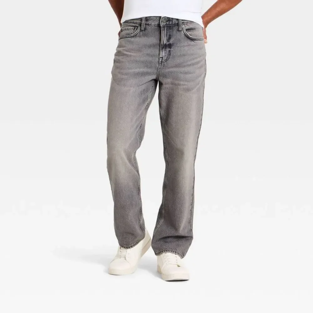 Men's Vintage Straight Fit Jeans - Goodfellow & Co Black Wash 30x32